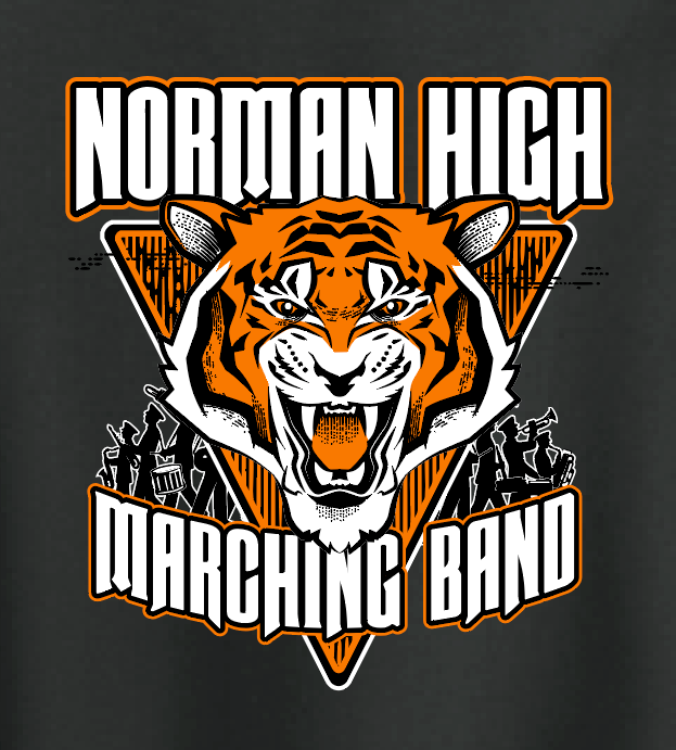 NHS Band "Marching Band" Design Jerzees Hooded Sweatshirt (black)