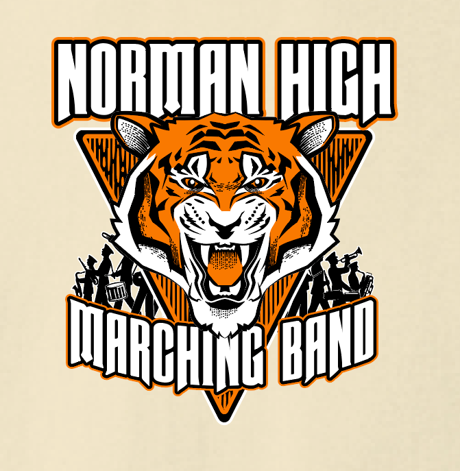 NHS Band "Marching Band" Design Tultex L/S T-shirt (natural)