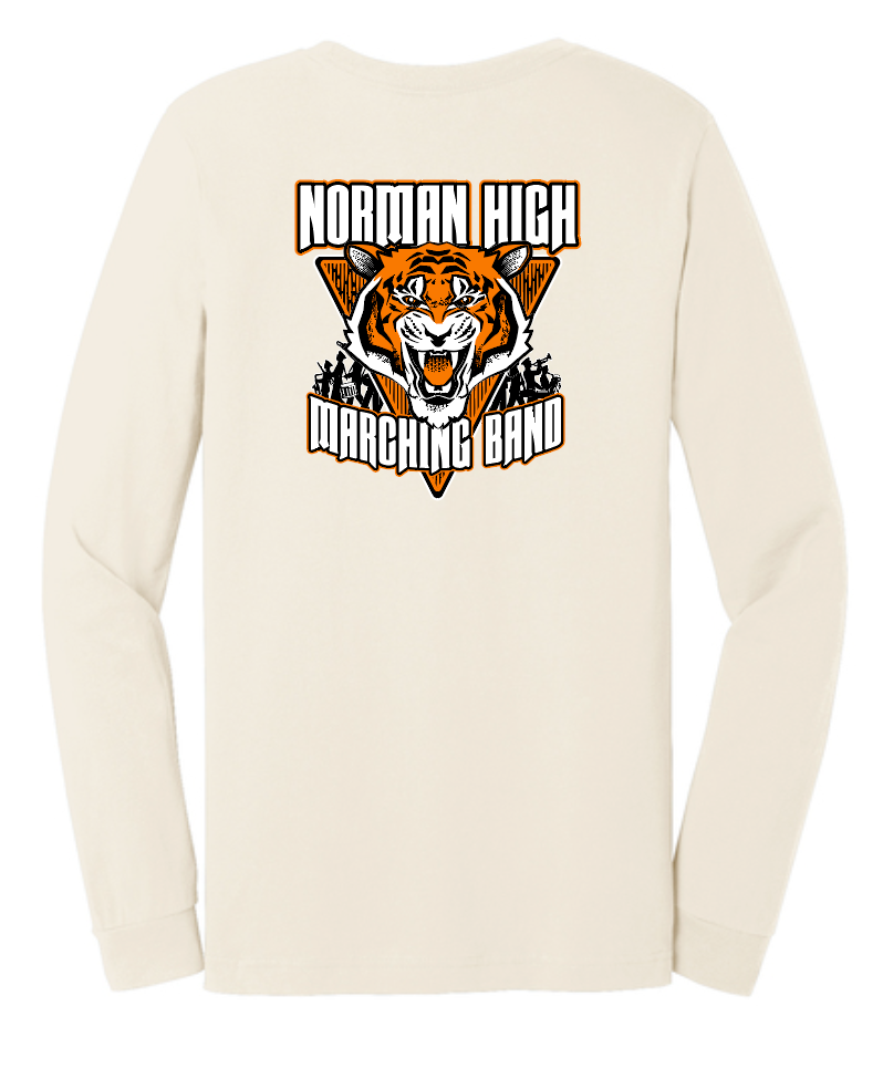 NHS Band "Marching Band" Design Tultex L/S T-shirt (natural)