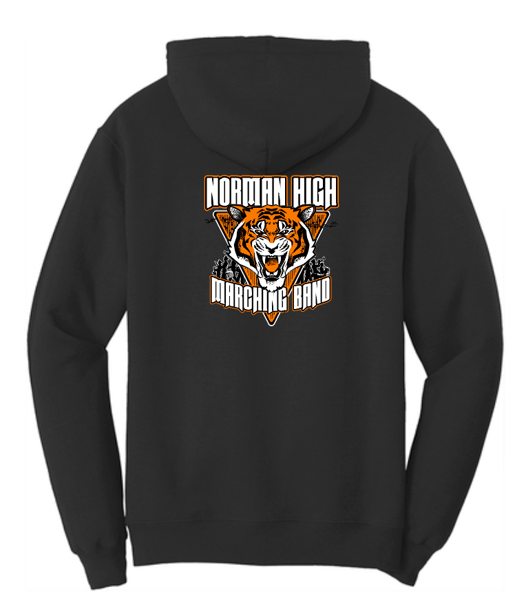 NHS Band "Marching Band" Design Jerzees Hooded Sweatshirt (black)