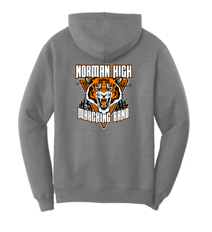 NHS Band "Marching Band" Design Gildan Hooded Sweatshirt (dark heather)