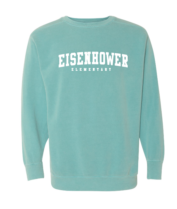 Eisenhower "Simple Arch" Design Comfort Colors Sweatshirt (seafoam)