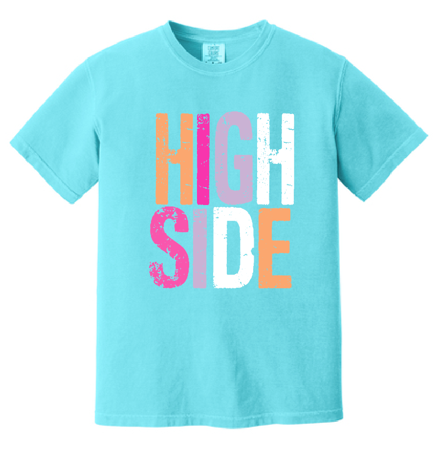 NHS Cheer "High Side" Design Comfort Color S/S T-shirt