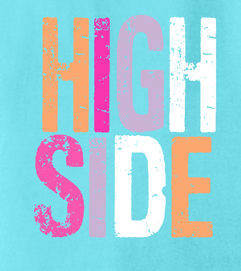NHS Cheer "High Side" Design Comfort Color S/S T-shirt