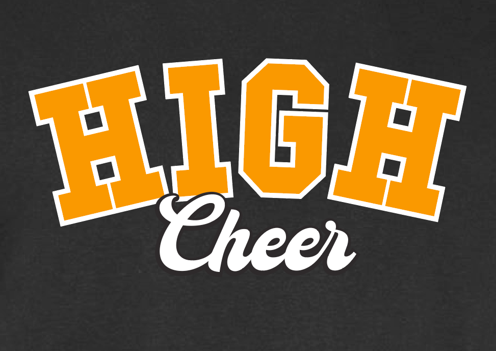 NHS Cheer "Block Cheer" Design Comfort Color S/S T-shirt (black)