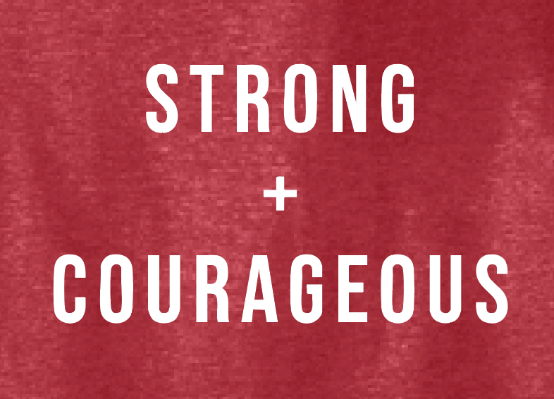 Team Reid "Strong & Courageous" Design S/S T-shirt (red)