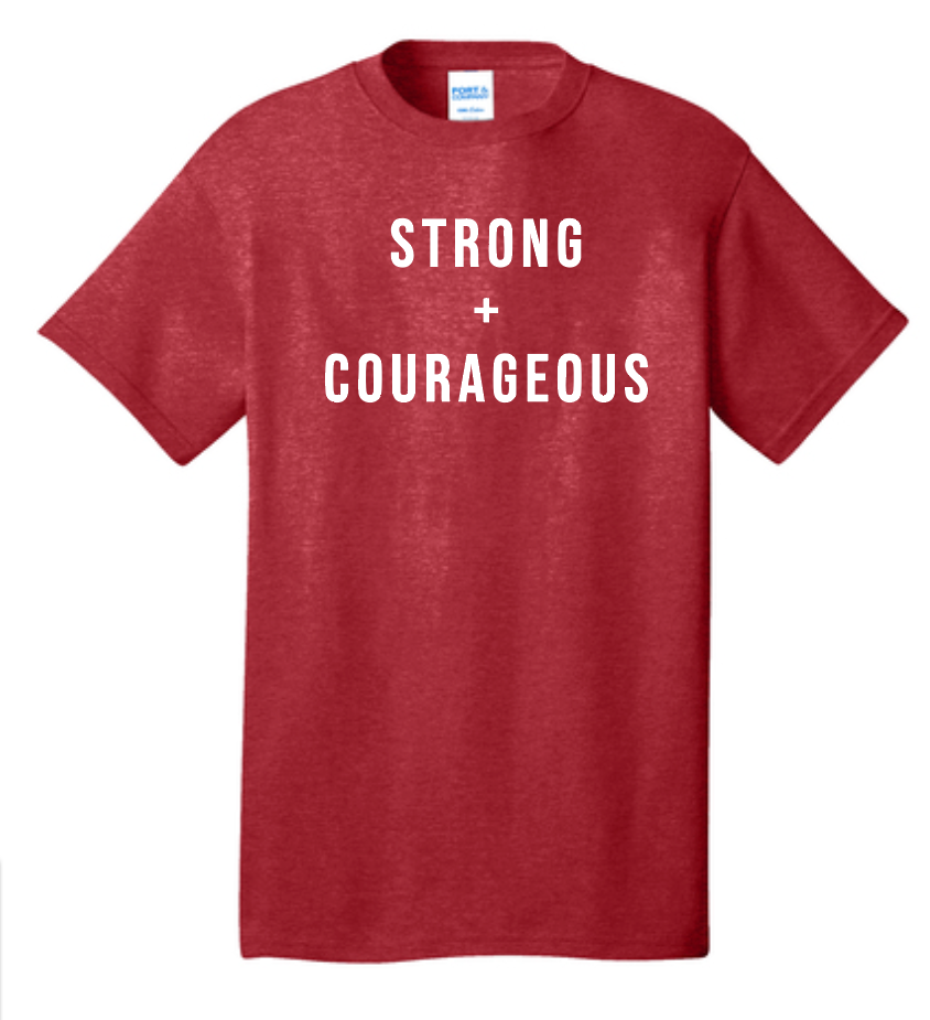 Team Reid "Strong & Courageous" Design S/S T-shirt (red)