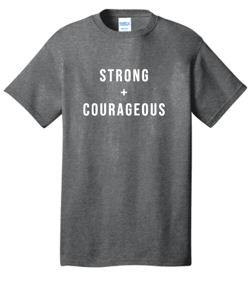 Team Reid "Strong & Courageous" Design S/S T-shirt (dark heather)