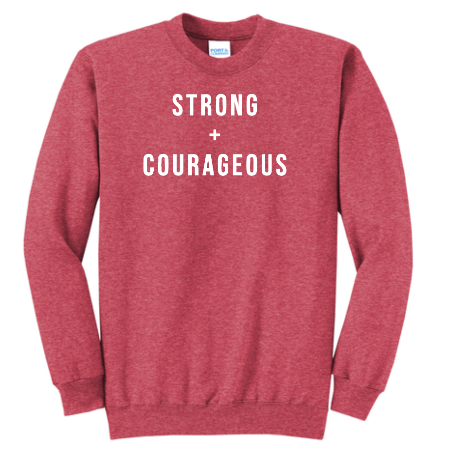 Team Reid "Strong & Courageous" Design Sweatshirt (red)