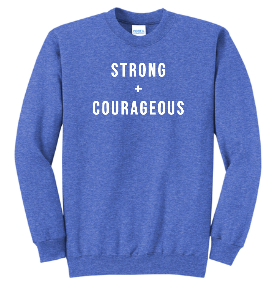 Team Reid "Strong & Courageous" Design Sweatshirt (royal)