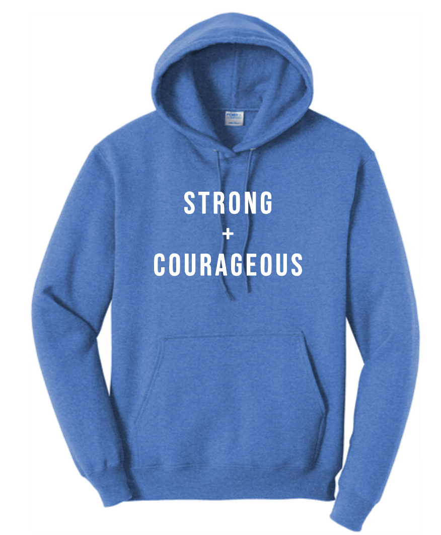 Team Reid "Strong & Courageous" Design Hooded Sweatshirt (royal)