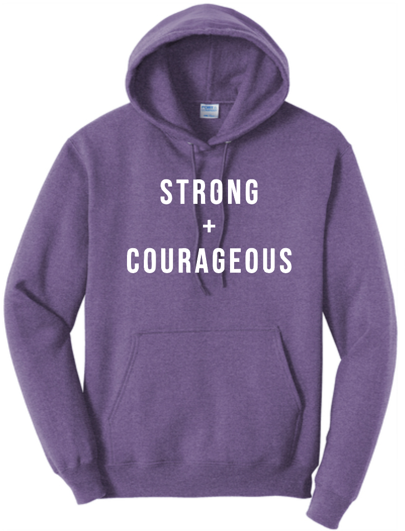 Team Reid "Strong & Courageous" Design Hooded Sweatshirt (purple)