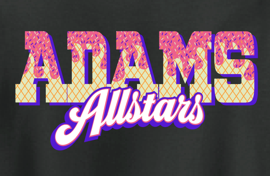 Adams "Ice Cream" Design S/S T-shirt