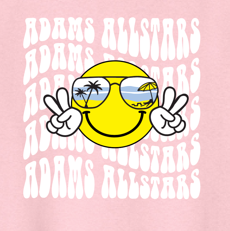 Adams "Smiley" Design S/S T-shirt (pink)