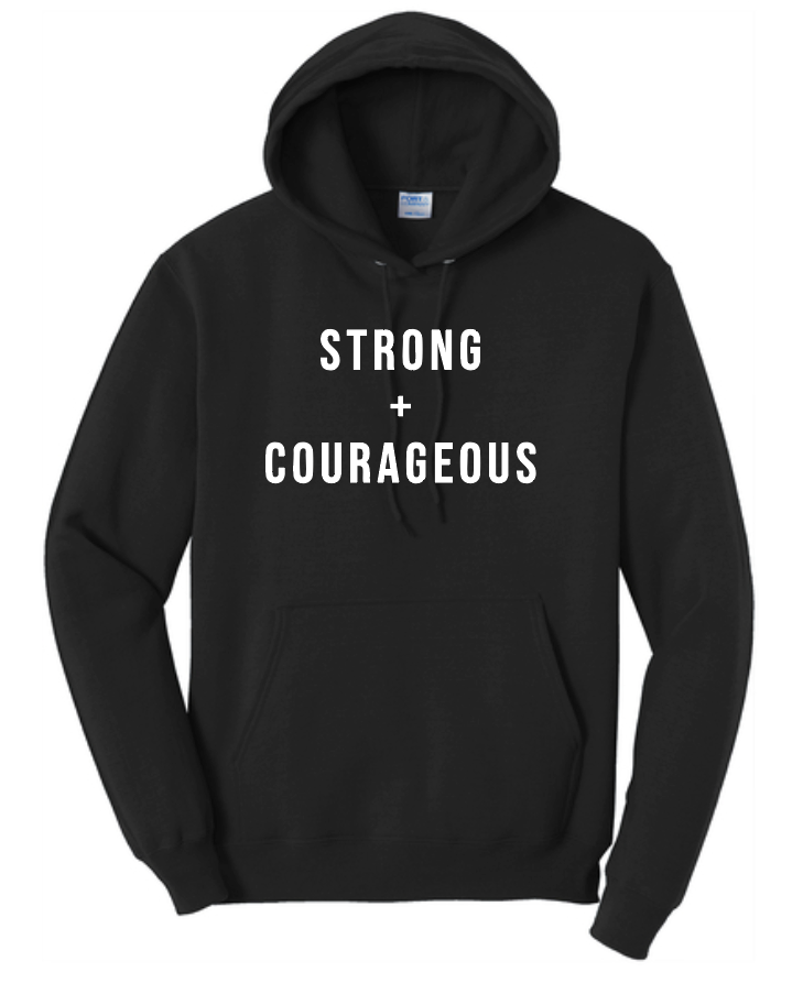 Team Reid "Strong & Courageous" Design Hooded Sweatshirt (black)