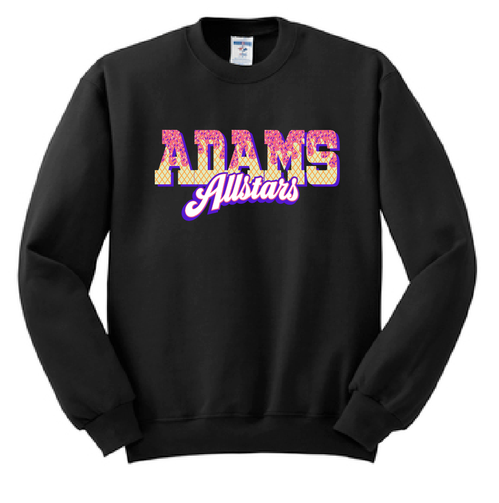 Adams "Ice Cream" Design Crewneck Sweatshirt