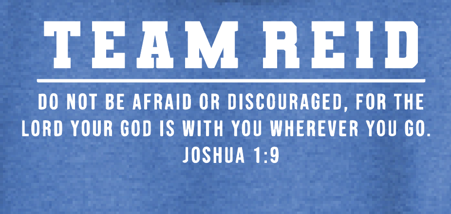 Team Reid "Strong & Courageous" Design S/S T-shirt (royal)