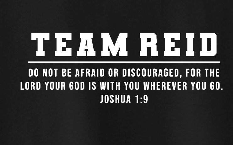Team Reid "Strong & Courageous" Design Sweatshirt (black)