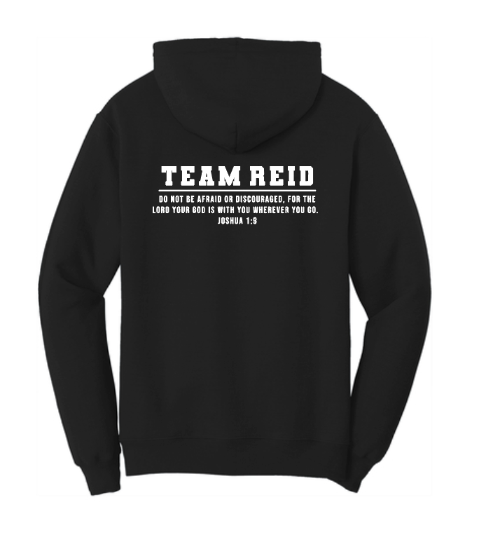 Team Reid "Strong & Courageous" Design Hooded Sweatshirt (black)