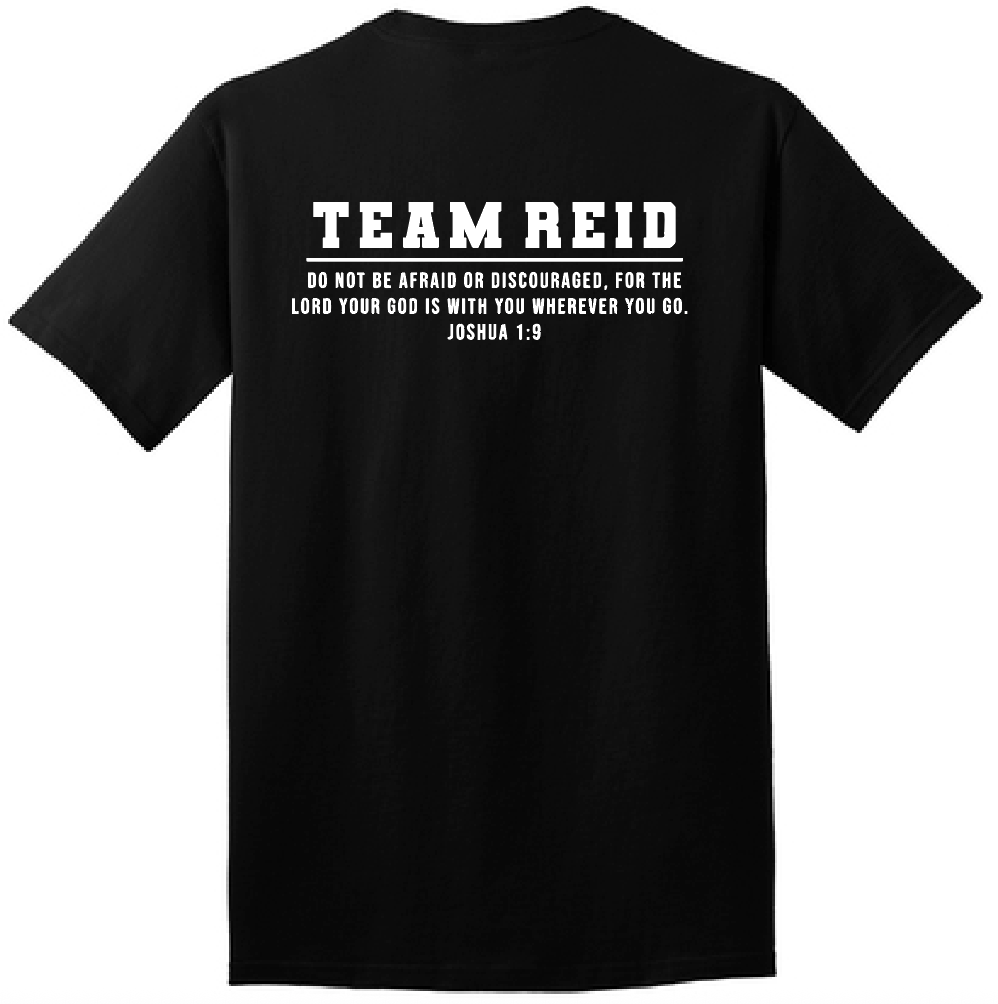 Team Reid "Strong & Courageous" Design S/S T-shirt (black)