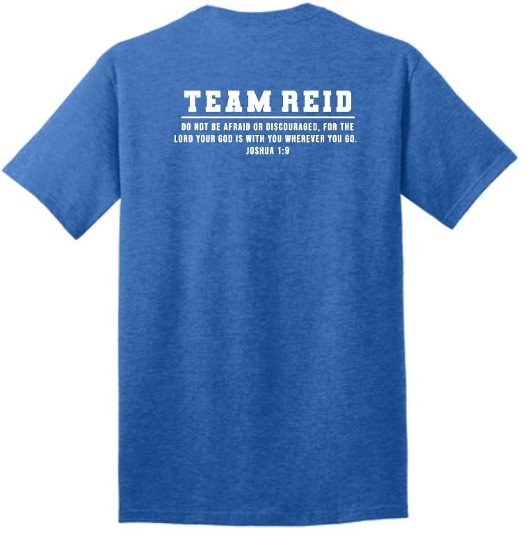 Team Reid "Strong & Courageous" Design S/S T-shirt (royal)