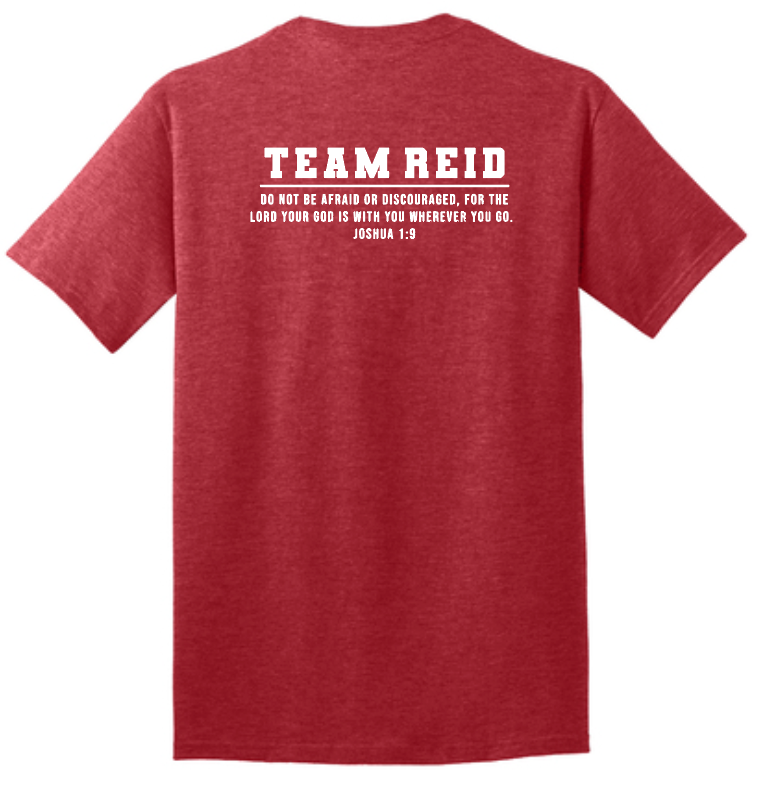 Team Reid "Strong & Courageous" Design S/S T-shirt (red)
