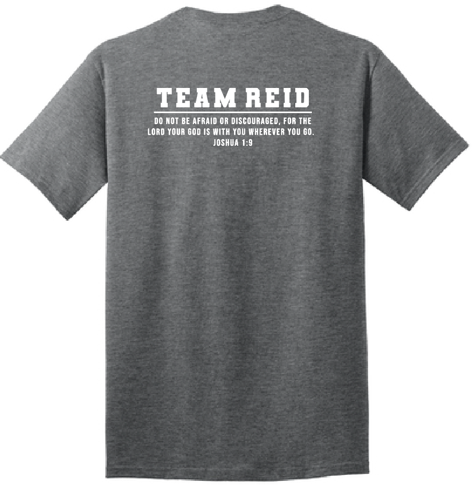 Team Reid "Strong & Courageous" Design S/S T-shirt (dark heather)