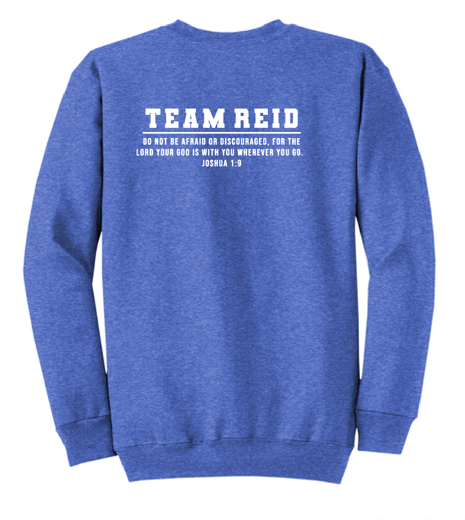 Team Reid "Strong & Courageous" Design Sweatshirt (royal)