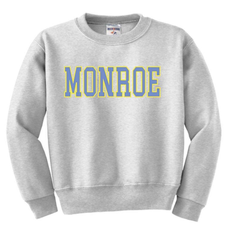 Monroe "Athletic Block" Design Crewneck Sweatshirt (youth)