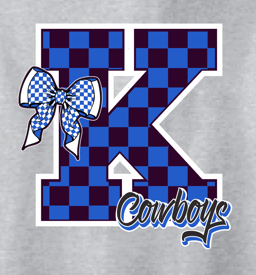 Kennedy "Checker K" Design Crewneck Sweatshirt (heather)