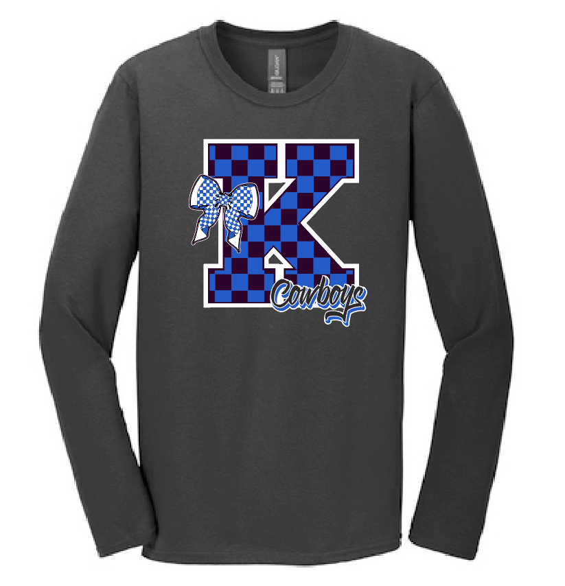 Kennedy "Checker K" Design L/S T-shirt (black)