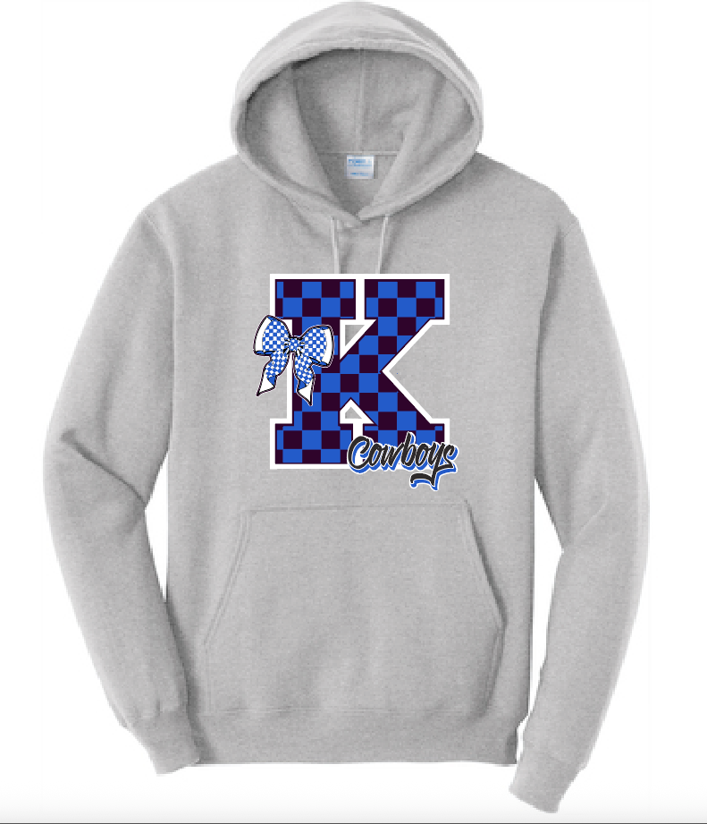 Kennedy "Checker K" Design Hooded Sweatshirt (heather)