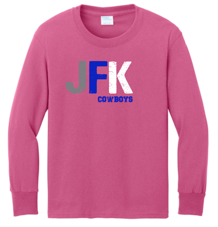 Kennedy "JFK" Design L/S T-shirt (pink)