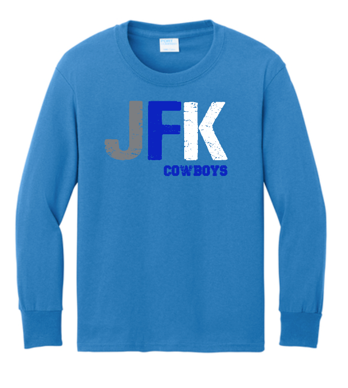 Kennedy "JFK" Design L/S T-shirt (royal)