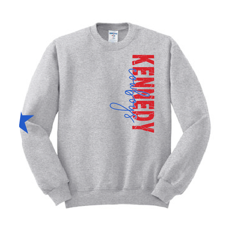 Kennedy "Star Sleeve" Design Crewneck Sweatshirt (heather)