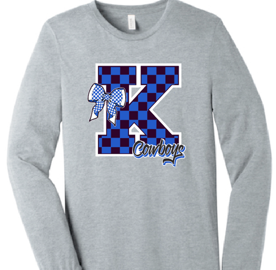 Kennedy "Checker K" Design L/S T-shirt (heather)