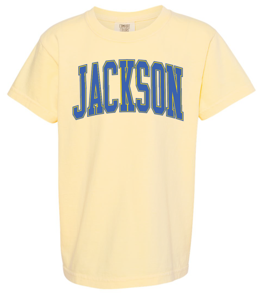 Jackson "Arched" Design Comfort Colors S/S T-shirt (butter)