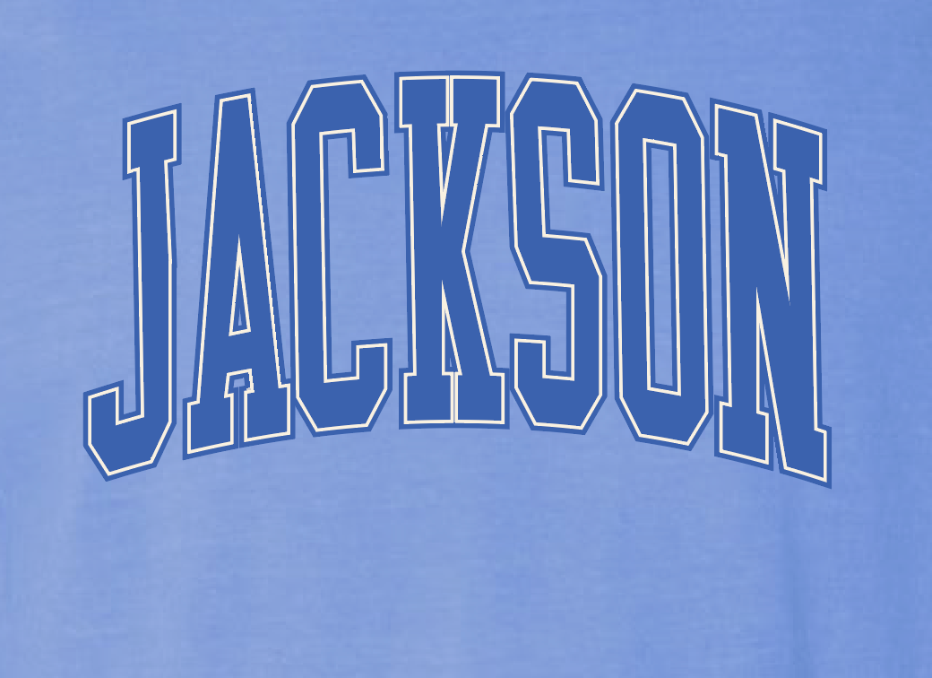 Jackson "Arched" Design Comfort Colors S/S T-shirt (flo blue)