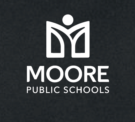 Moore Public Schools "Logo" Softstyle Full Zip Hooded Sweatshirt (black)