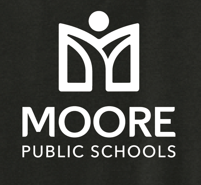 Moore Public Schools "Logo" Tri-blend L/S Hooded Tee (black)