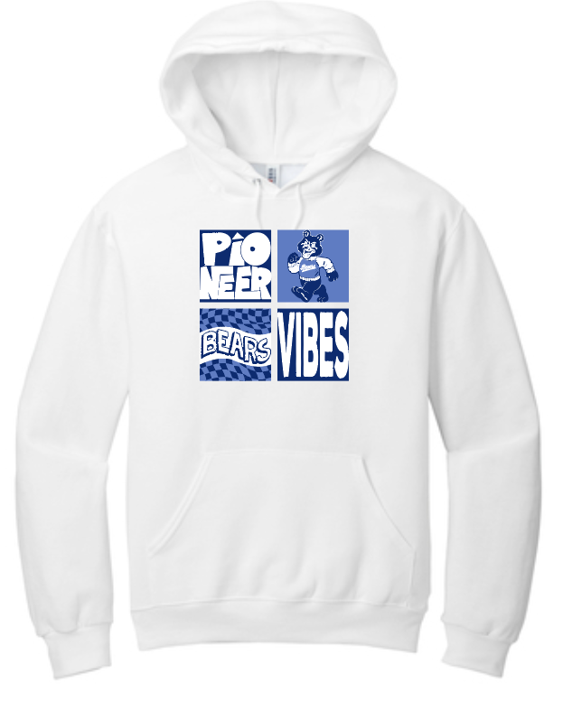 Pioneer "Vibes" Design Hooded Sweatshirt (white)