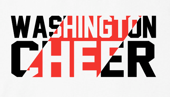 Washington Jr Cheer "Stripe" Design S/S T-shirt (white)