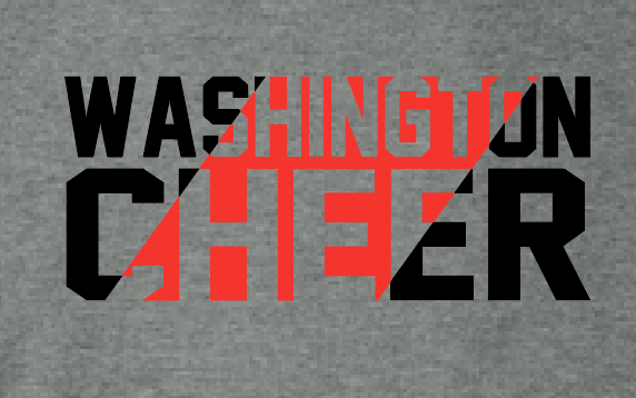 Washington Jr Cheer "Stripe" Design Crewneck Sweatshirt (drk htr)