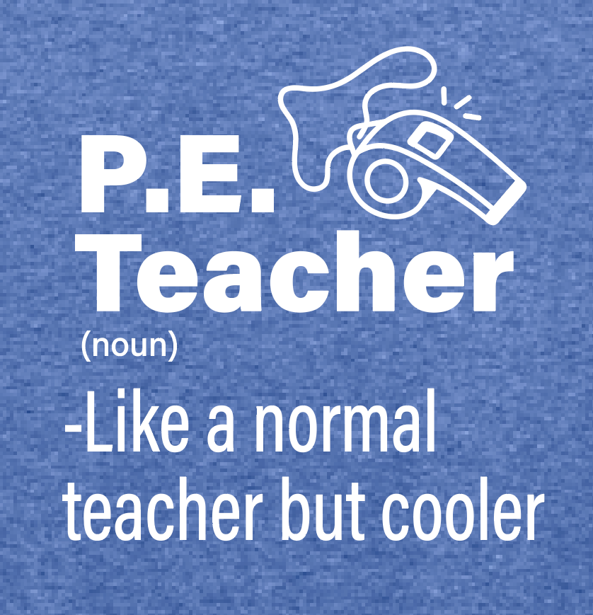 MPS PE Teachers "Whistle" Design Softstyle S/S T-shirt (royal)