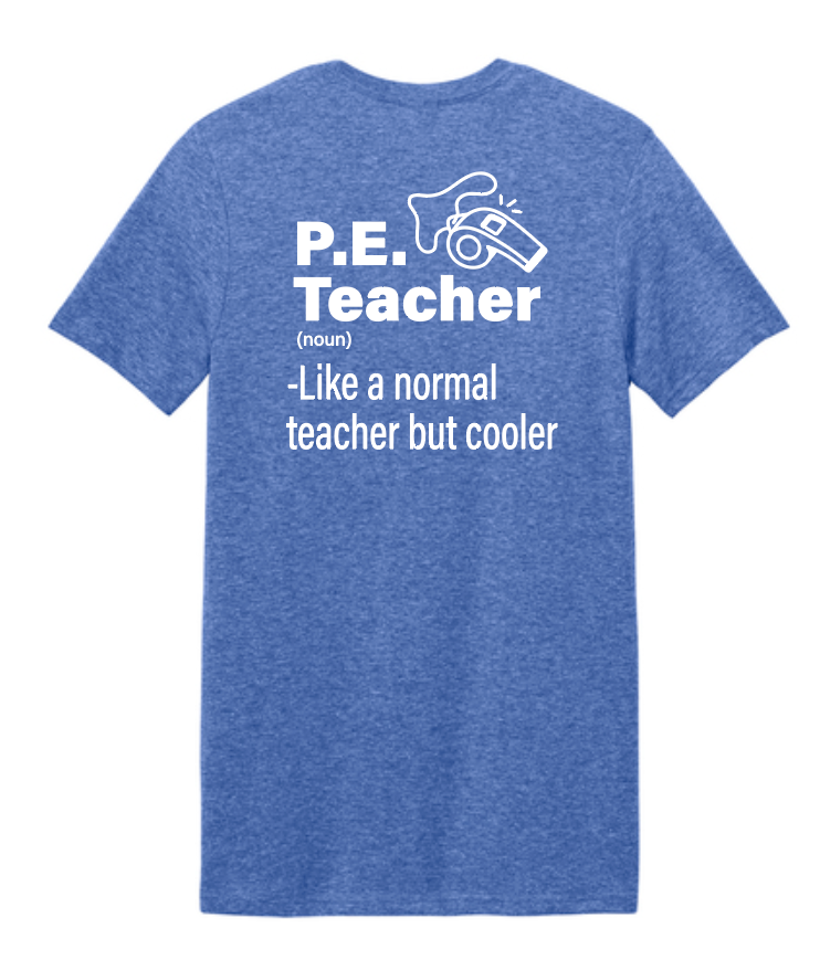 MPS PE Teachers "Whistle" Design Softstyle S/S T-shirt (royal)