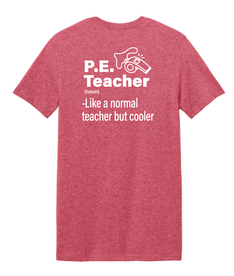 MPS PE Teachers "Whistle" Design Softstyle S/S T-shirt (red)