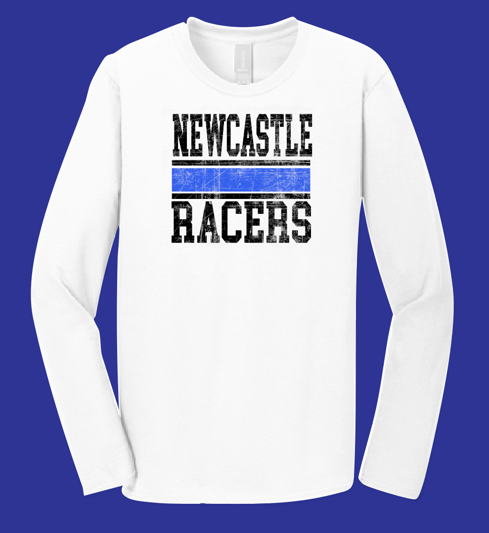 Newcastle Cheer "Racer" Design L/S t-shirt