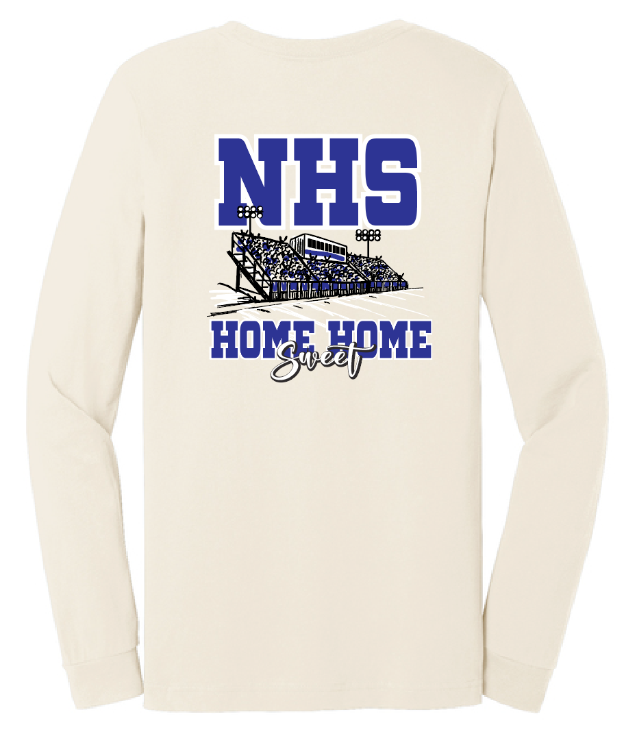Newcastle Cheer "Home Sweet Home" Design L/S t-shirt