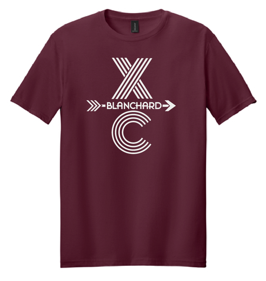 Blanchard XC "Tri-line XC" Design S/S T-shirt (maroon)