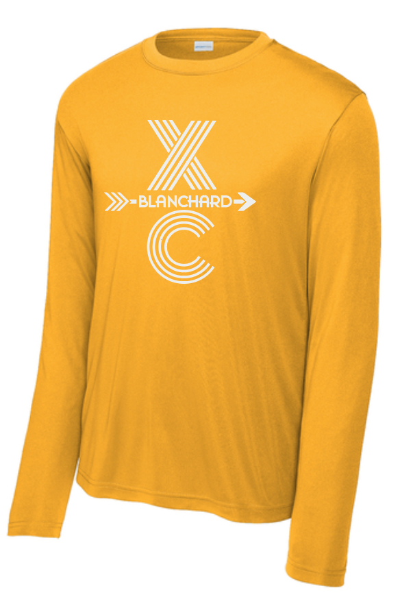Blanchard XC "Tri-line XC" Design L/S Performance T-shirt (gold)